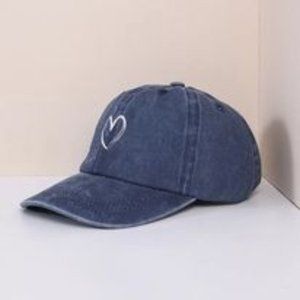 Baseball cap, Heart, distressed comfortable adjustable hat- NWT